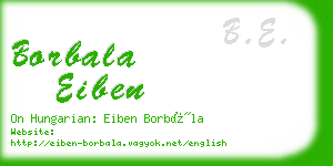 borbala eiben business card